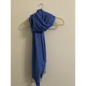 VEDA pashmina wool and silk scarf with a fringe hem